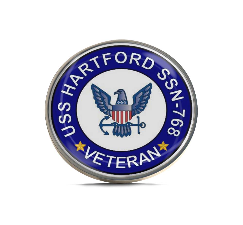 USS Hartford SSN-768 Veteran Limited Edition Lapel Pin Exclusive Metal Brooch Badge Accessories For Backpack, Clothes, Hats | Cute Gifts and Collectibles