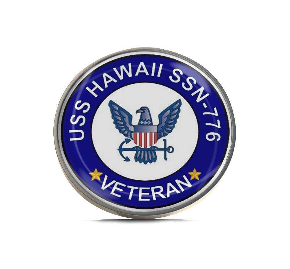 USS Hawaii SSN-776 Veteran Limited Edition Lapel Pin Exclusive Metal Brooch Badge Accessories For Backpack, Clothes, Hats | Cute Gifts and Collectibles