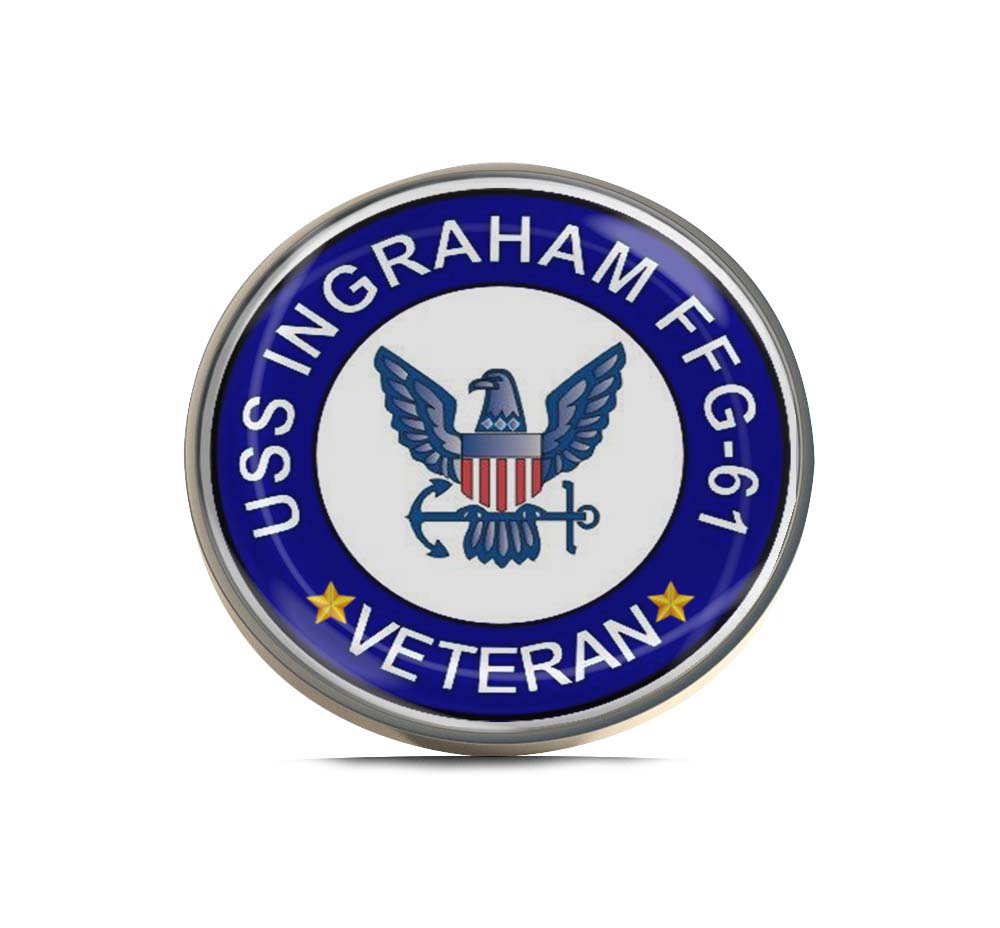 USS Ingraham FFG-61 Veteran Limited Edition Lapel Pin Exclusive Metal Brooch Badge Accessories For Backpack, Clothes, Hats | Cute Gifts and Collectibles