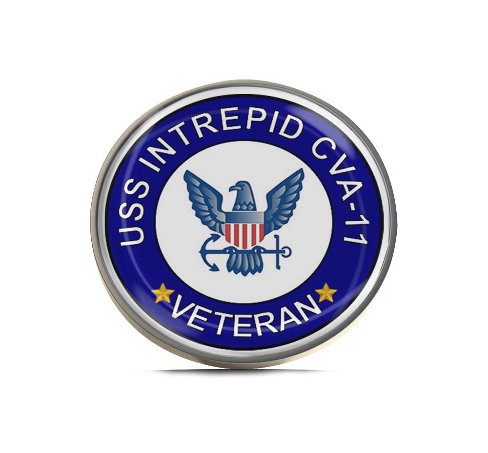 USS Intrepid CVA-11 Veteran Limited Edition Lapel Pin Exclusive Metal Brooch Badge Accessories For Backpack, Clothes, Hats | Cute Gifts and Collectibles