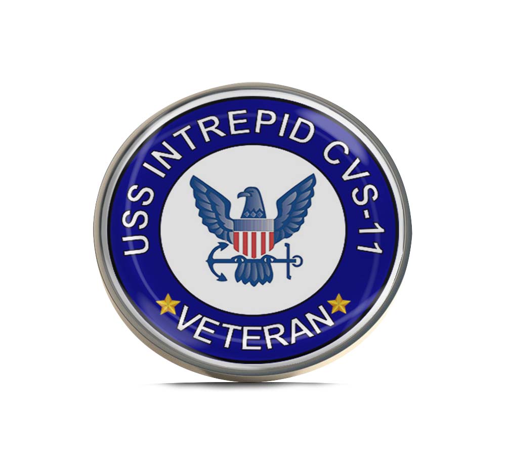 USS Intrepid CVS-11 Veteran Limited Edition Lapel Pin Exclusive Metal Brooch Badge Accessories For Backpack, Clothes, Hats | Cute Gifts and Collectibles