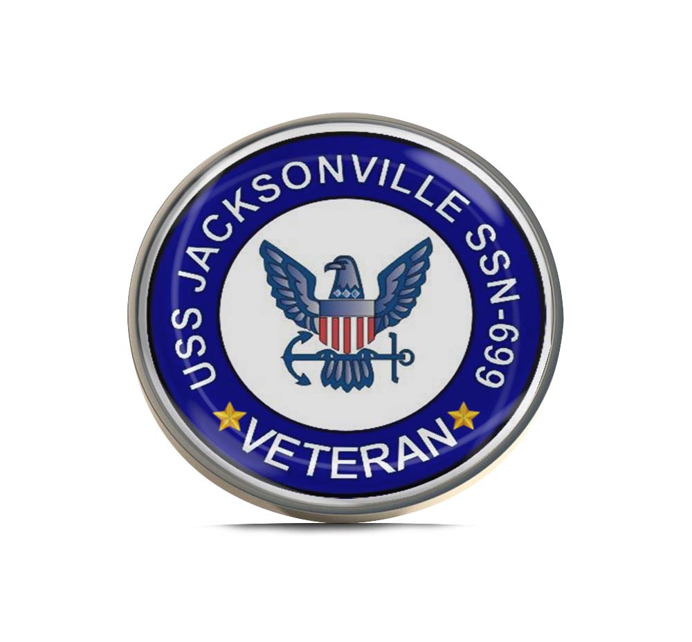 USS Jacksonville SSN-699 Veteran Limited Edition Lapel Pin Exclusive Metal Brooch Badge Accessories For Backpack, Clothes, Hats | Cute Gifts and Collectibles