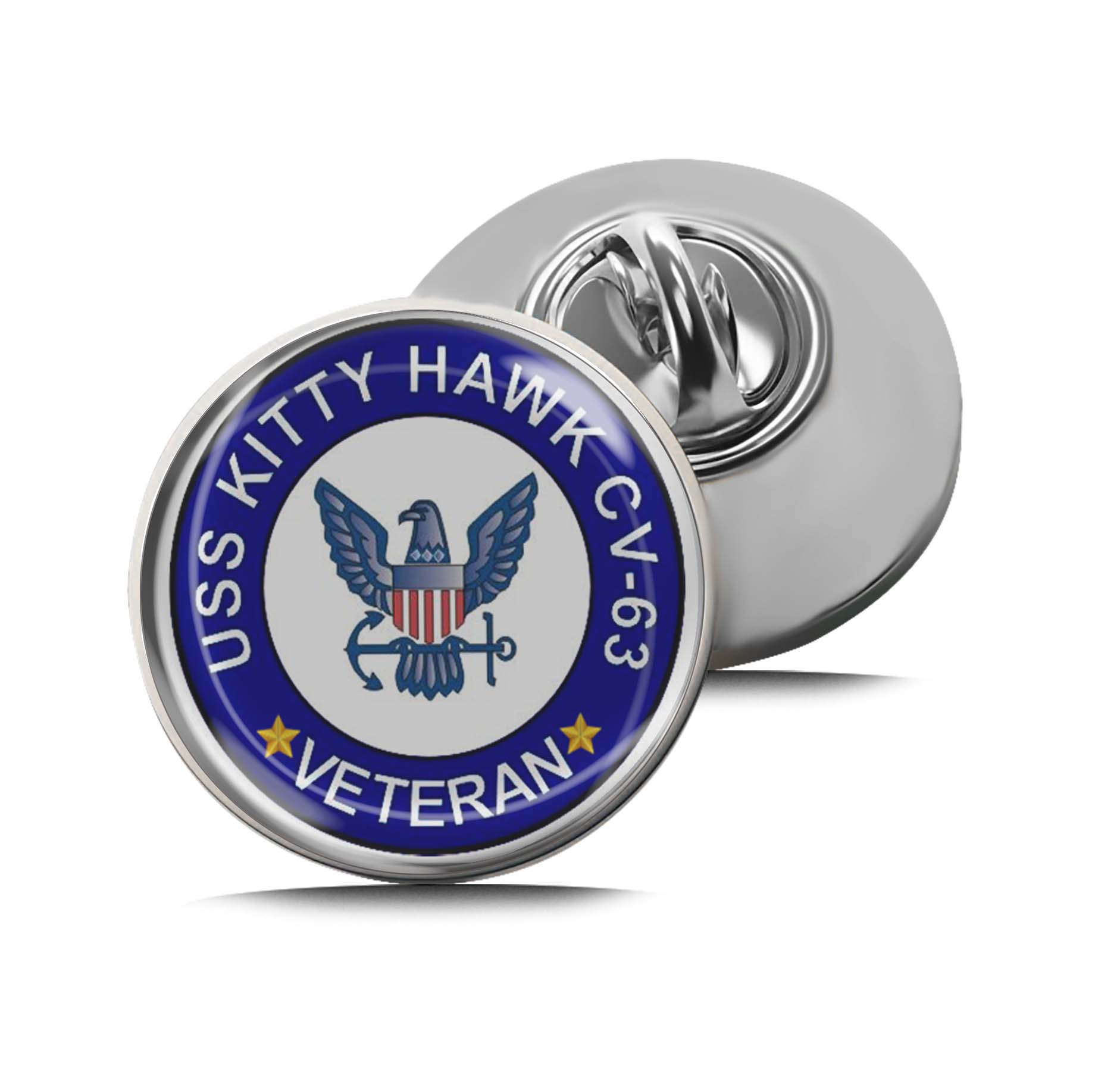 USS Kitty Hawk CV-63 Veteran Limited Edition Lapel Pin Exclusive Metal Brooch Badge Accessories For Backpack, Clothes, Hats | Cute Gifts and Collectibles