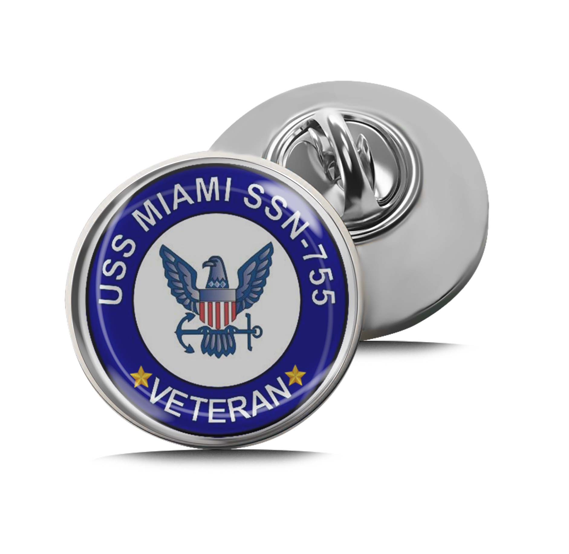 USS Miami SSN-755 Veteran Limited Edition Lapel Pin Exclusive Metal Brooch Badge Accessories For Backpack, Clothes, Hats | Cute Gifts and Collectibles