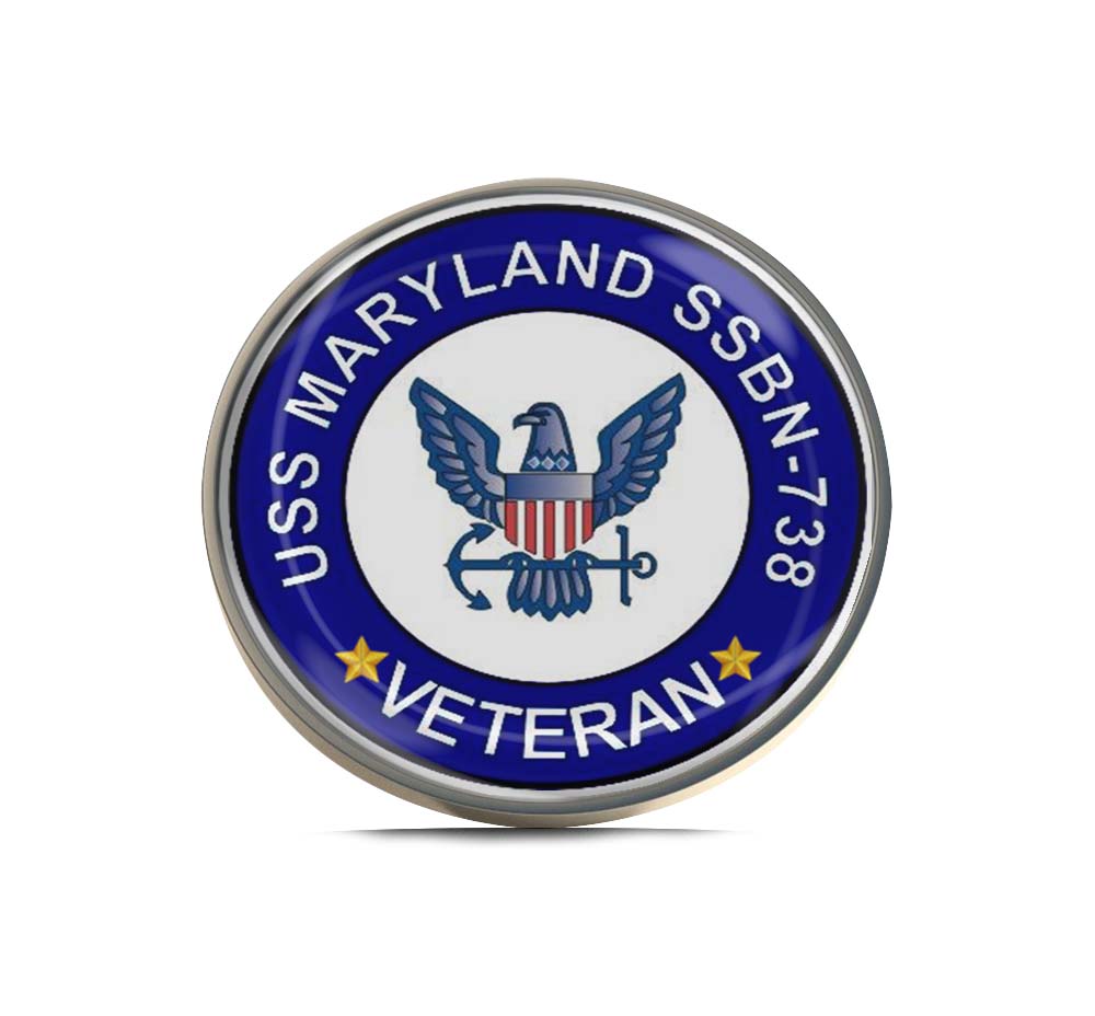 USS Maryland SSBN-738 Veteran Limited Edition Lapel Pin Exclusive Metal Brooch Badge Accessories For Backpack, Clothes, Hats | Cute Gifts and Collectibles