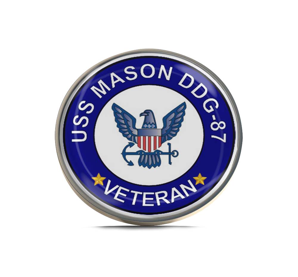 USS Mason DDG-87 Veteran Limited Edition Lapel Pin Exclusive Metal Brooch Badge Accessories For Backpack, Clothes, Hats | Cute Gifts and Collectibles