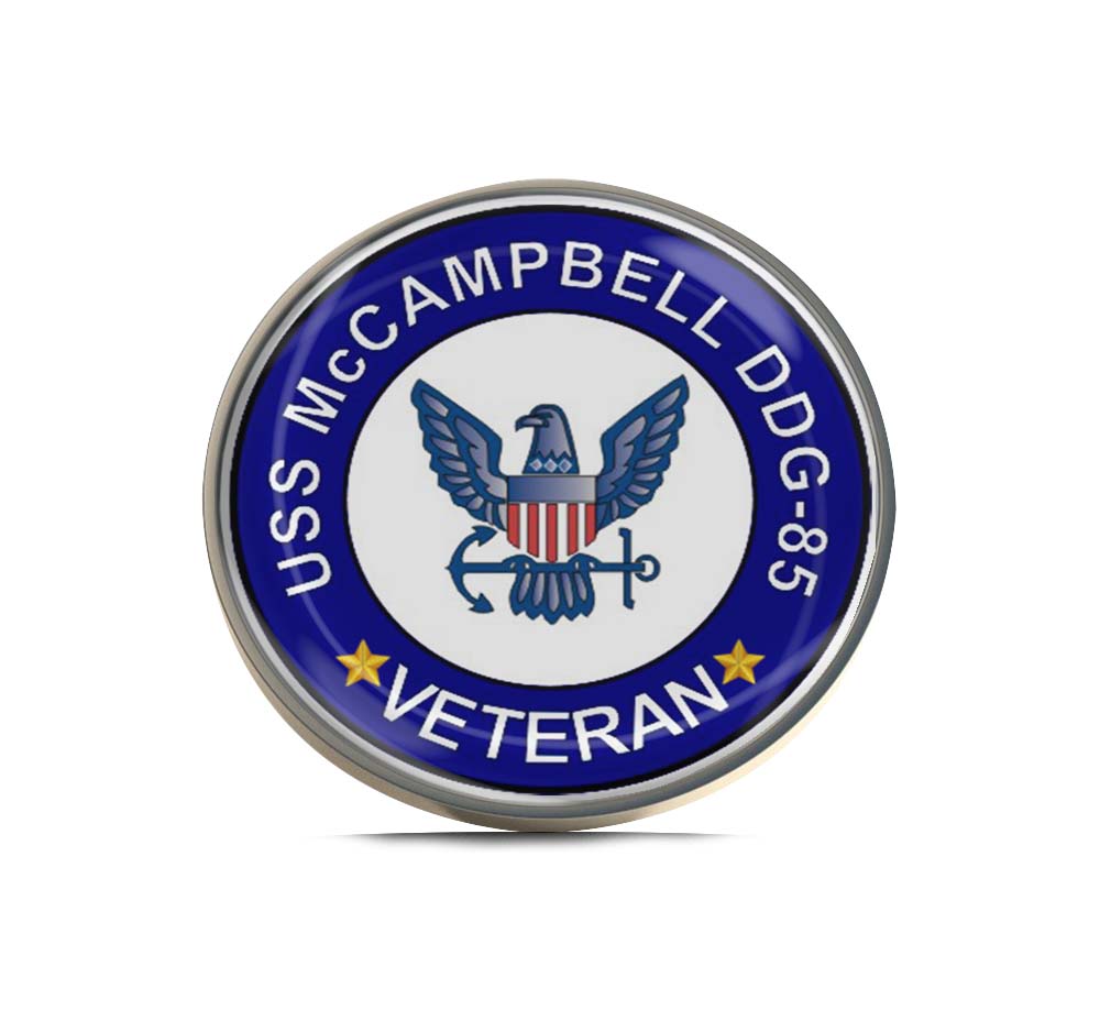 USS McCampbell DDG-85 Veteran Limited Edition Lapel Pin Exclusive Metal Brooch Badge Accessories For Backpack, Clothes, Hats | Cute Gifts and Collectibles