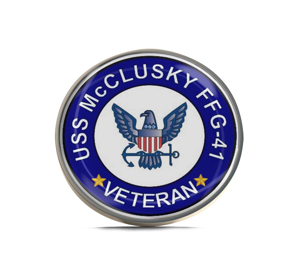USS McClusky FFG-41 Veteran Limited Edition Lapel Pin Exclusive Metal Brooch Badge Accessories For Backpack, Clothes, Hats | Cute Gifts and Collectibles