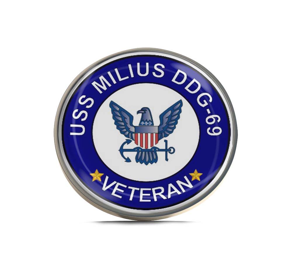 USS Milius DDG-69 Veteran Limited Edition Lapel Pin Exclusive Metal Brooch Badge Accessories For Backpack, Clothes, Hats | Cute Gifts and Collectibles