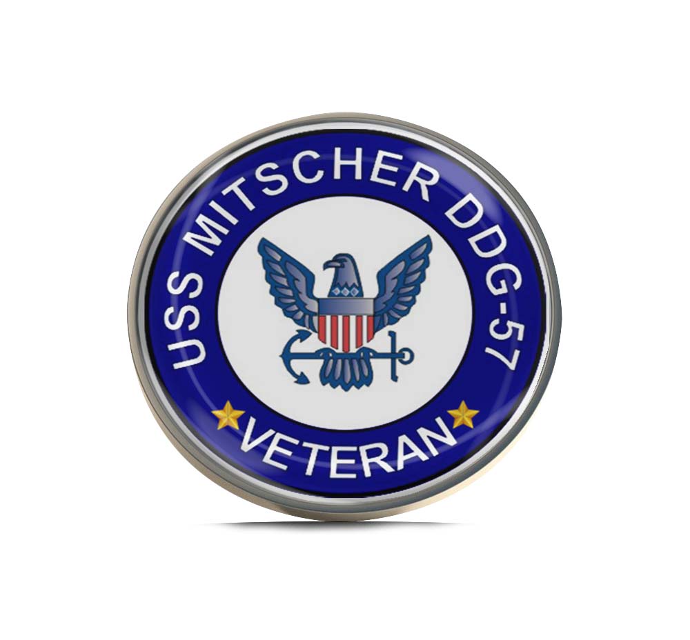 USS Mitscher DDG-57 Veteran Limited Edition Lapel Pin Exclusive Metal Brooch Badge Accessories For Backpack, Clothes, Hats | Cute Gifts and Collectibles