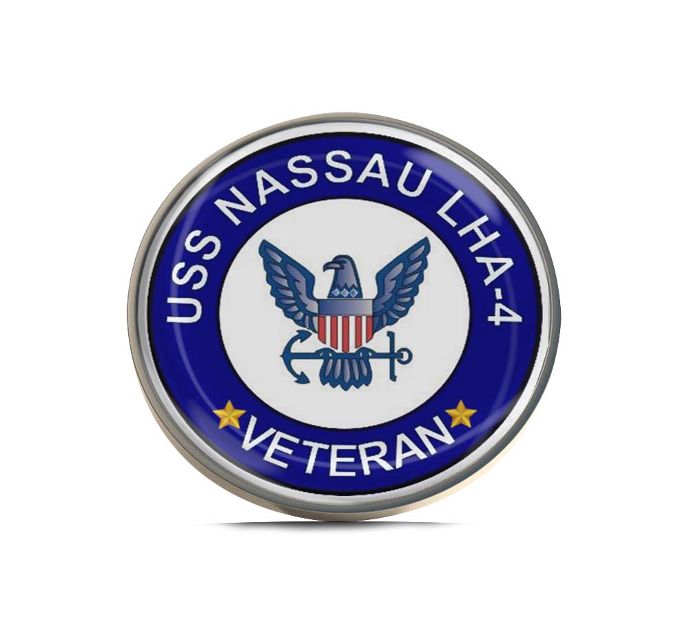 USS Nassau LHA-4 Veteran Limited Edition Lapel Pin Exclusive Metal Brooch Badge Accessories For Backpack, Clothes, Hats | Cute Gifts and Collectibles