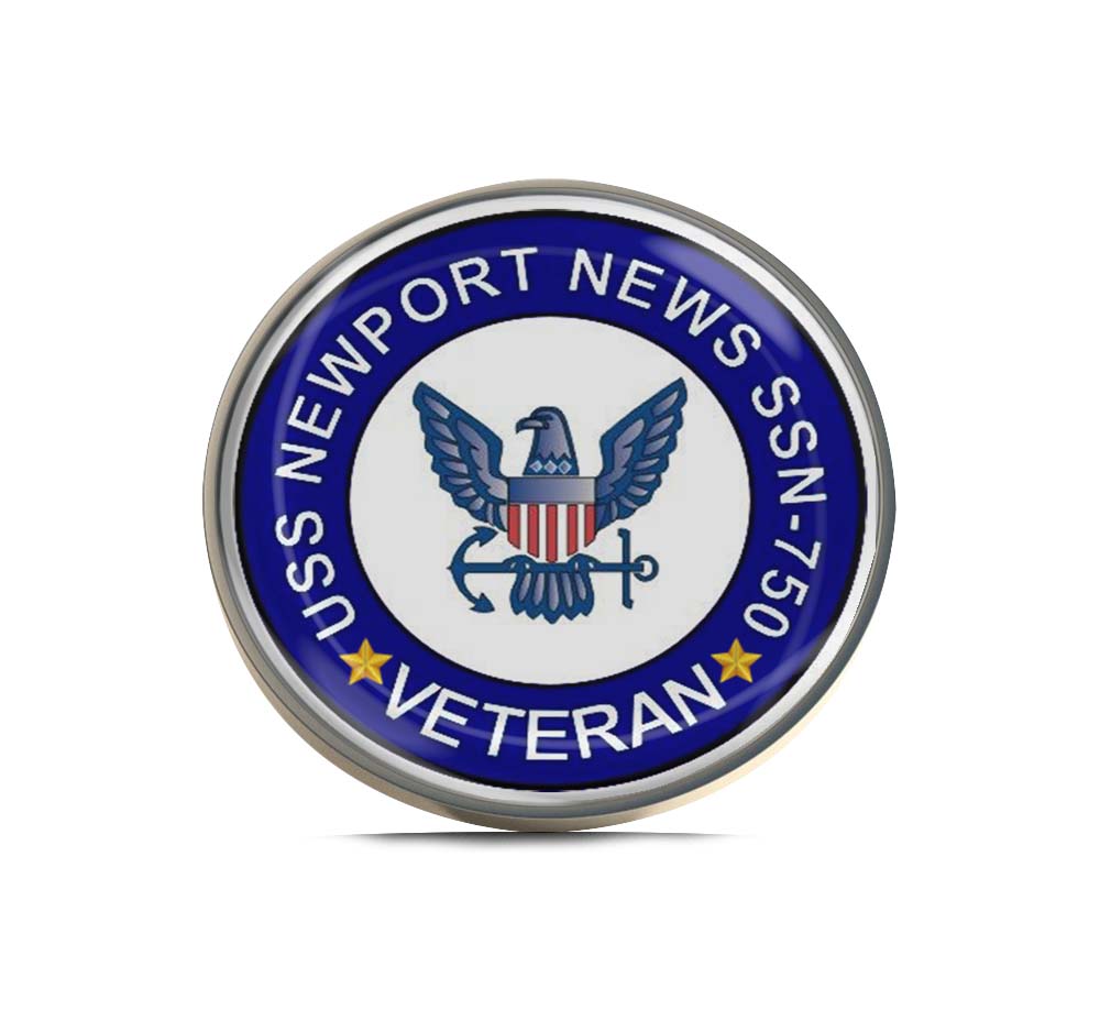 USS Newport News SSN-750 Veteran Limited Edition Lapel Pin Exclusive Metal Brooch Badge Accessories For Backpack, Clothes, Hats | Cute Gifts and Collectibles