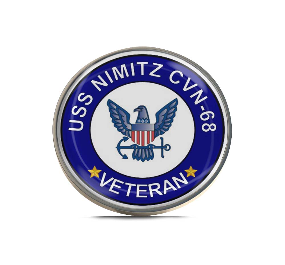 USS Nimitz CVN-68 Veteran Limited Edition Lapel Pin Exclusive Metal Brooch Badge Accessories For Backpack, Clothes, Hats | Cute Gifts and Collectibles