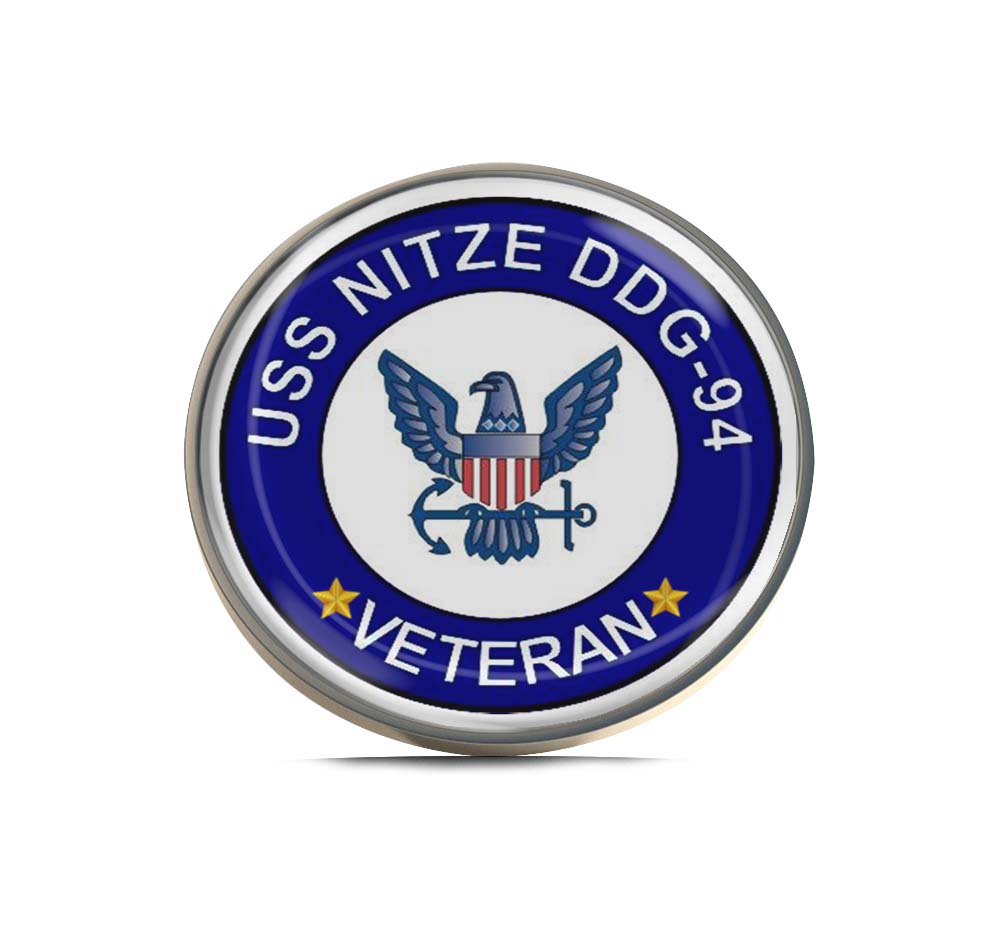 USS Nitze DDG-94 Veteran Limited Edition Lapel Pin Exclusive Metal Brooch Badge Accessories For Backpack, Clothes, Hats | Cute Gifts and Collectibles