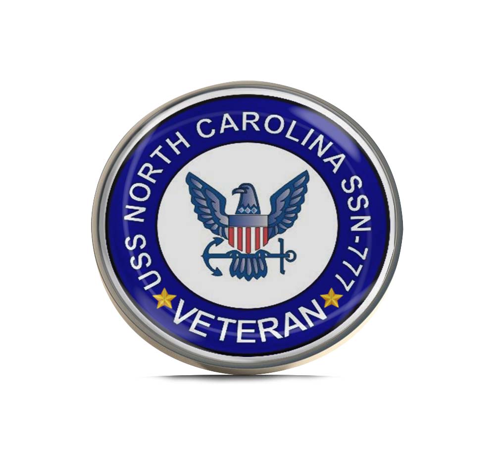 USS North Carolina SSN-777 Veteran Limited Edition Lapel Pin Exclusive Metal Brooch Badge Accessories For Backpack, Clothes, Hats | Cute Gifts and Collectibles