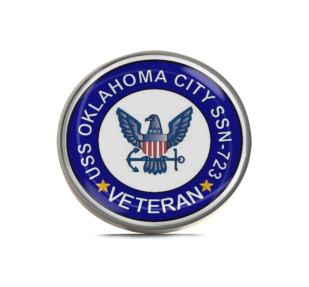 USS Oklahoma City SSN-723 Veteran Limited Edition Lapel Pin Exclusive Metal Brooch Badge Accessories For Backpack, Clothes, Hats | Cute Gifts and Collectibles