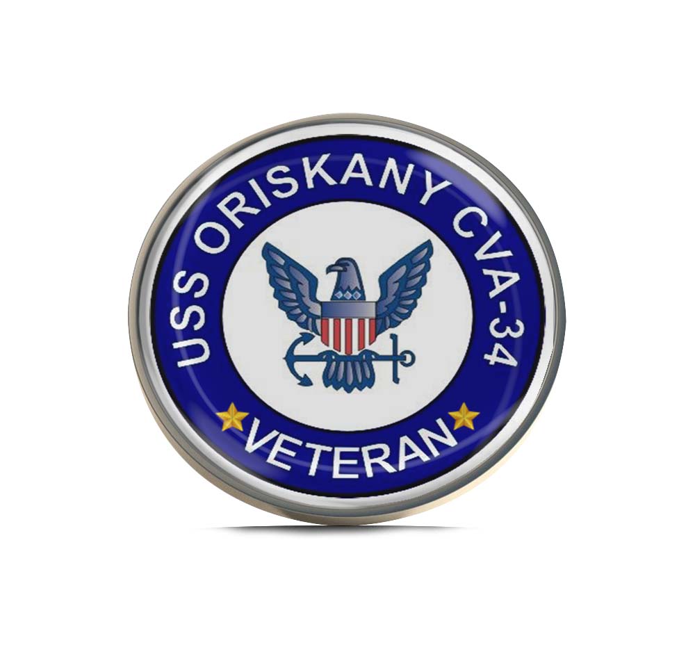 USS Oriskany CVA-34 Veteran Limited Edition Lapel Pin Exclusive Metal Brooch Badge Accessories For Backpack, Clothes, Hats | Cute Gifts and Collectibles