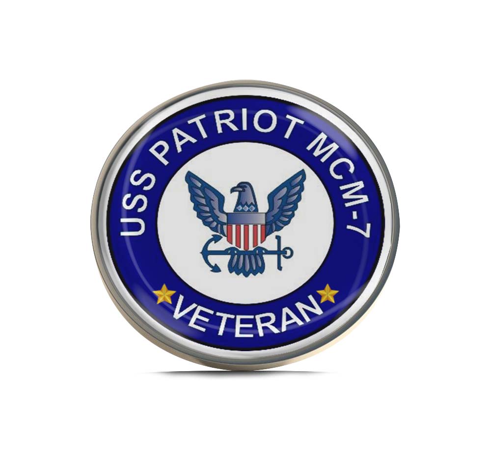 USS Patriot MCM-7 Veteran Limited Edition Lapel Pin Exclusive Metal Brooch Badge Accessories For Backpack, Clothes, Hats | Cute Gifts and Collectibles