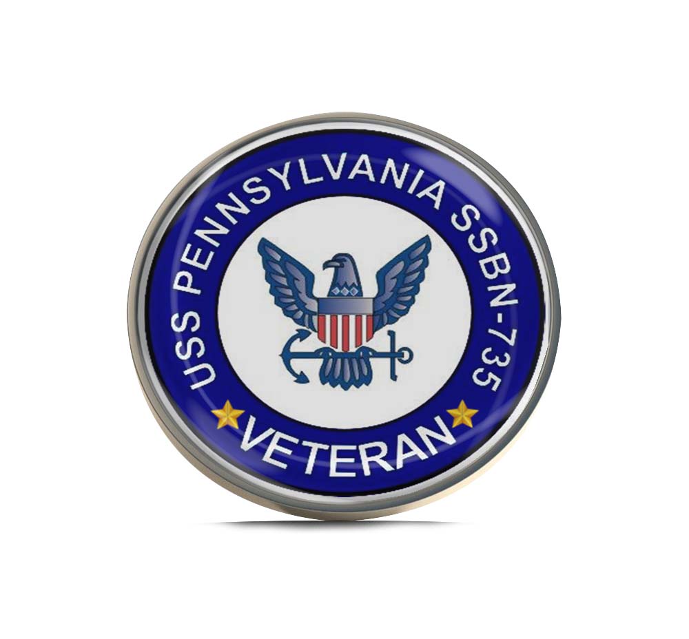 USS Pennsylvania SSBN-735 Veteran Limited Edition Lapel Pin Exclusive Metal Brooch Badge Accessories For Backpack, Clothes, Hats | Cute Gifts and Collectibles