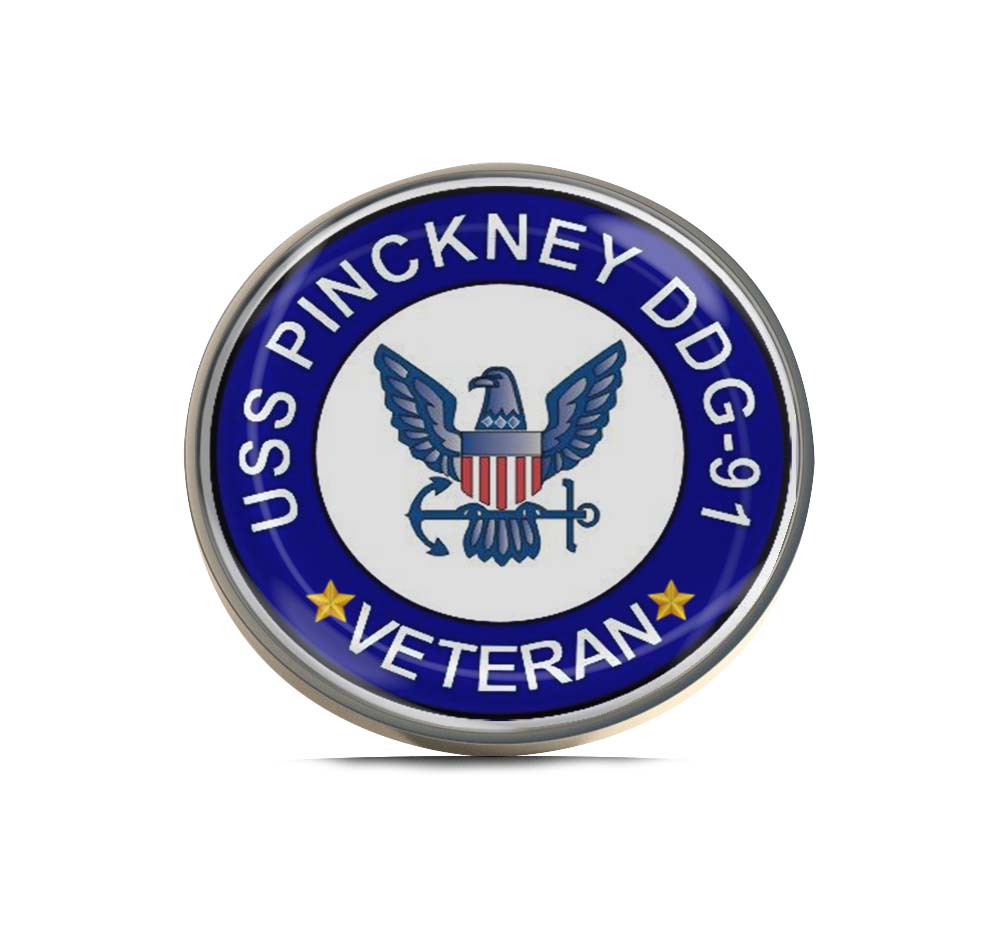 USS Pinckney DDG-91 Veteran Limited Edition Lapel Pin Exclusive Metal Brooch Badge Accessories For Backpack, Clothes, Hats | Cute Gifts and Collectibles