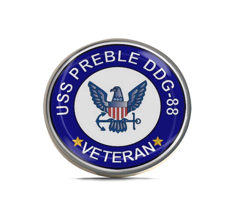USS Preble DDG-88 Veteran Limited Edition Lapel Pin Exclusive Metal Brooch Badge Accessories For Backpack, Clothes, Hats | Cute Gifts and Collectibles