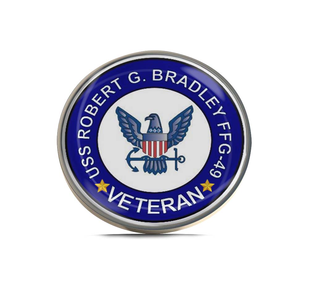 USS Robert C Bradley FFG-49 Veteran Limited Edition Lapel Pin Exclusive Metal Brooch Badge Accessories For Backpack, Clothes, Hats | Cute Gifts and Collectibles