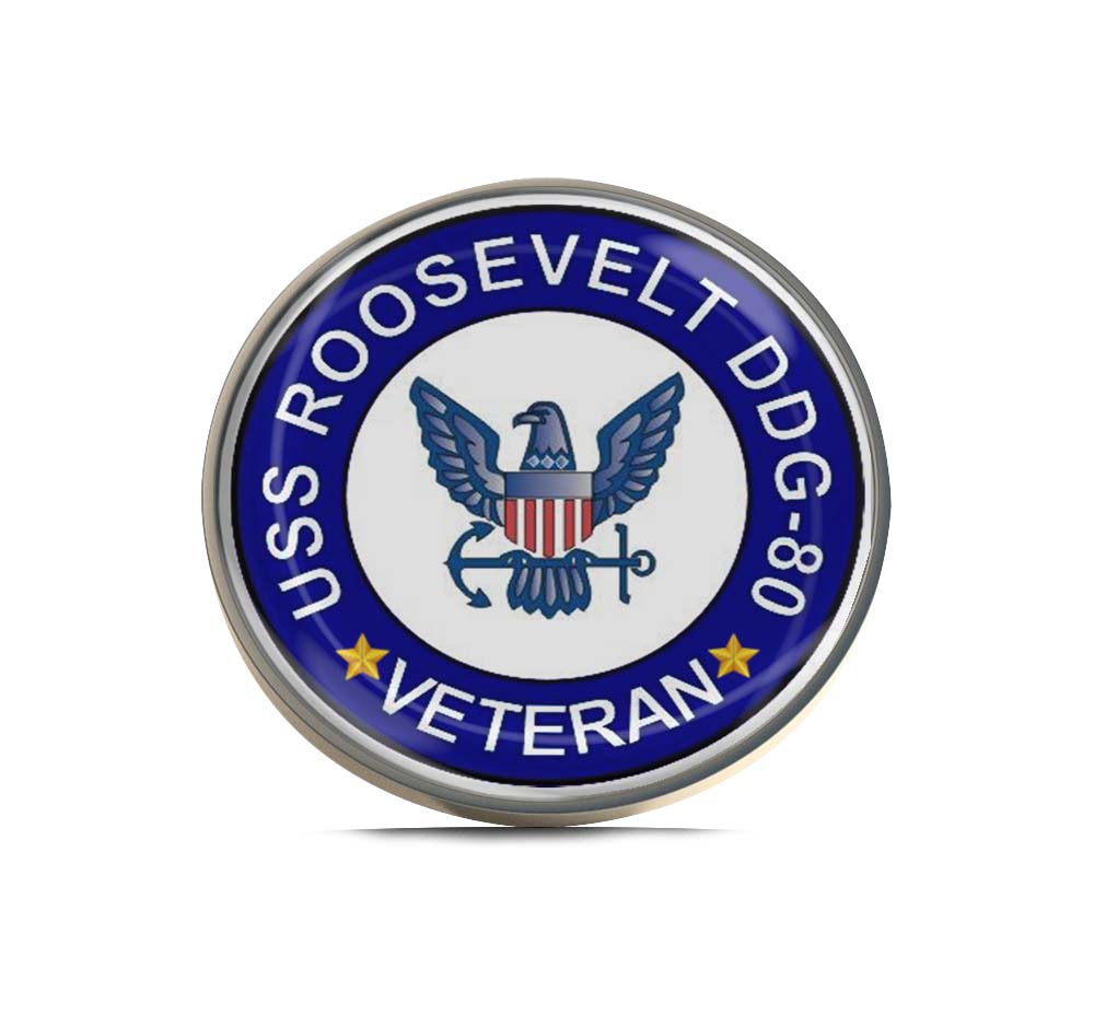 USS Roosevelt DDG-80 Veteran Limited Edition Lapel Pin Exclusive Metal Brooch Badge Accessories For Backpack, Clothes, Hats | Cute Gifts and Collectibles