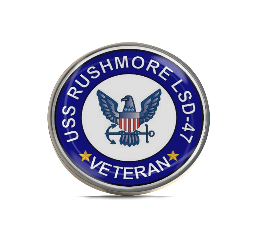 USS Rushmore LSD-47 Veteran Limited Edition Lapel Pin Exclusive Metal Brooch Badge Accessories For Backpack, Clothes, Hats | Cute Gifts and Collectibles