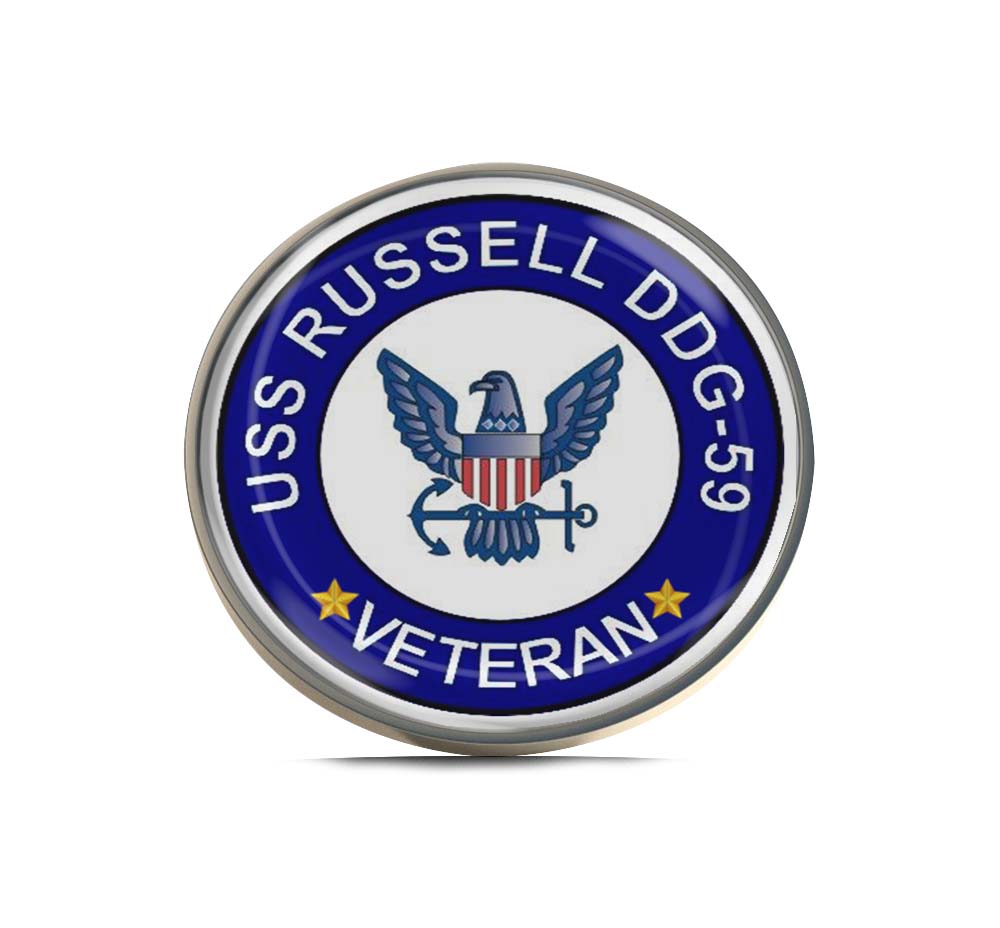 USS Russell DDG-59 Veteran Limited Edition Lapel Pin Exclusive Metal Brooch Badge Accessories For Backpack, Clothes, Hats | Cute Gifts and Collectibles