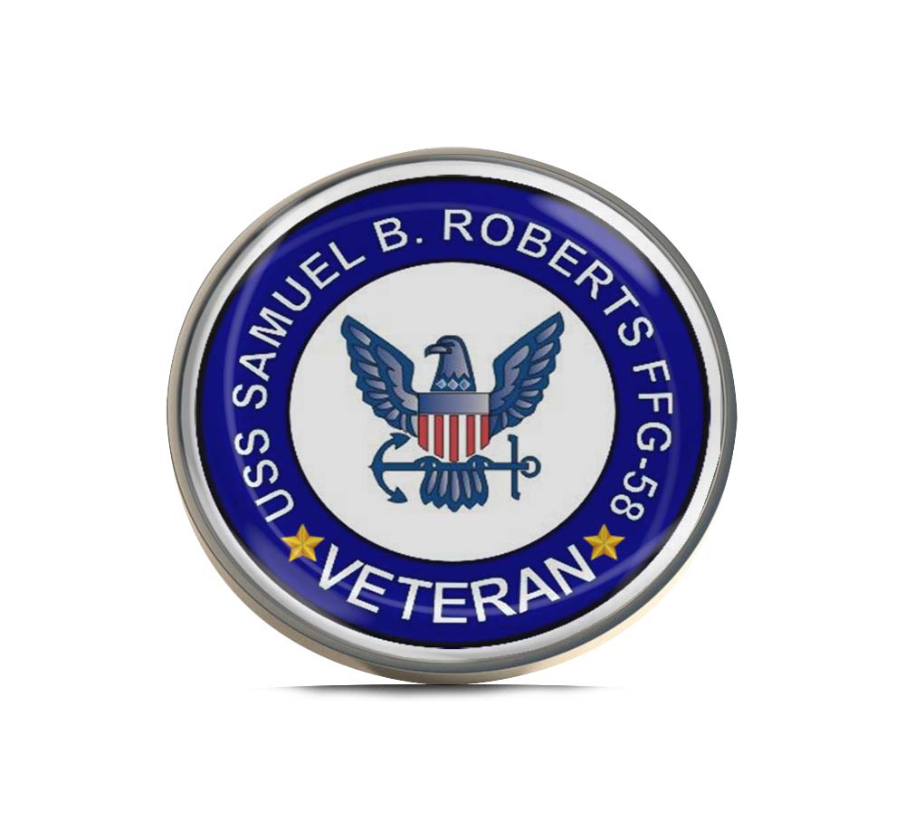 SS Samuel B Roberts FFG-58 Veteran Limited Edition Lapel Pin Exclusive Metal Brooch Badge Accessories For Backpack, Clothes, Hats | Cute Gifts and Collectibles