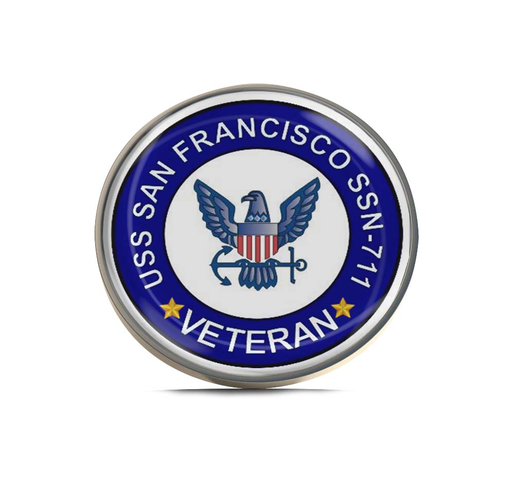 USS San Francisco SSN-711 Veteran Limited Edition Lapel Pin Exclusive Metal Brooch Badge Accessories For Backpack, Clothes, Hats | Cute Gifts and Collectibles