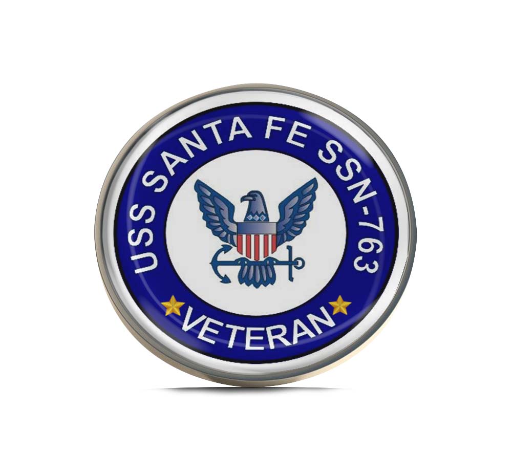 USS Santa fe SSN - 763 Veteran Limited Edition Lapel Pin Exclusive Metal Brooch Badge Accessories For Backpack, Clothes, Hats | Cute Gifts and Collectibles