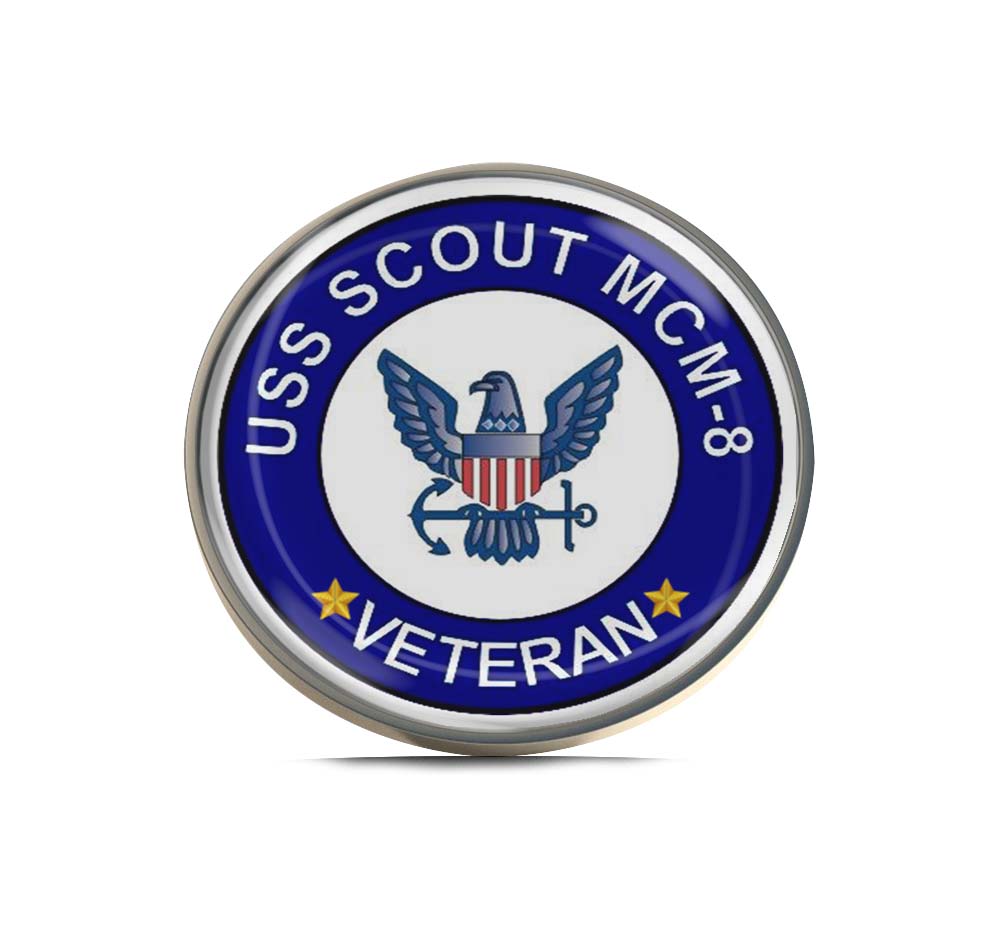 USS Scout MCM-8 Veteran Limited Edition Lapel Pin Exclusive Metal Brooch Badge Accessories For Backpack, Clothes, Hats | Cute Gifts and Collectibles