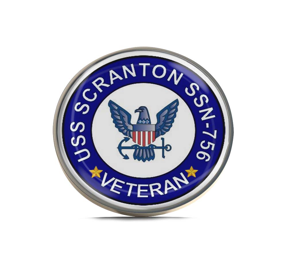 USS Scranton SSN-756 Veteran Limited Edition Lapel Pin Exclusive Metal Brooch Badge Accessories For Backpack, Clothes, Hats | Cute Gifts and Collectibles