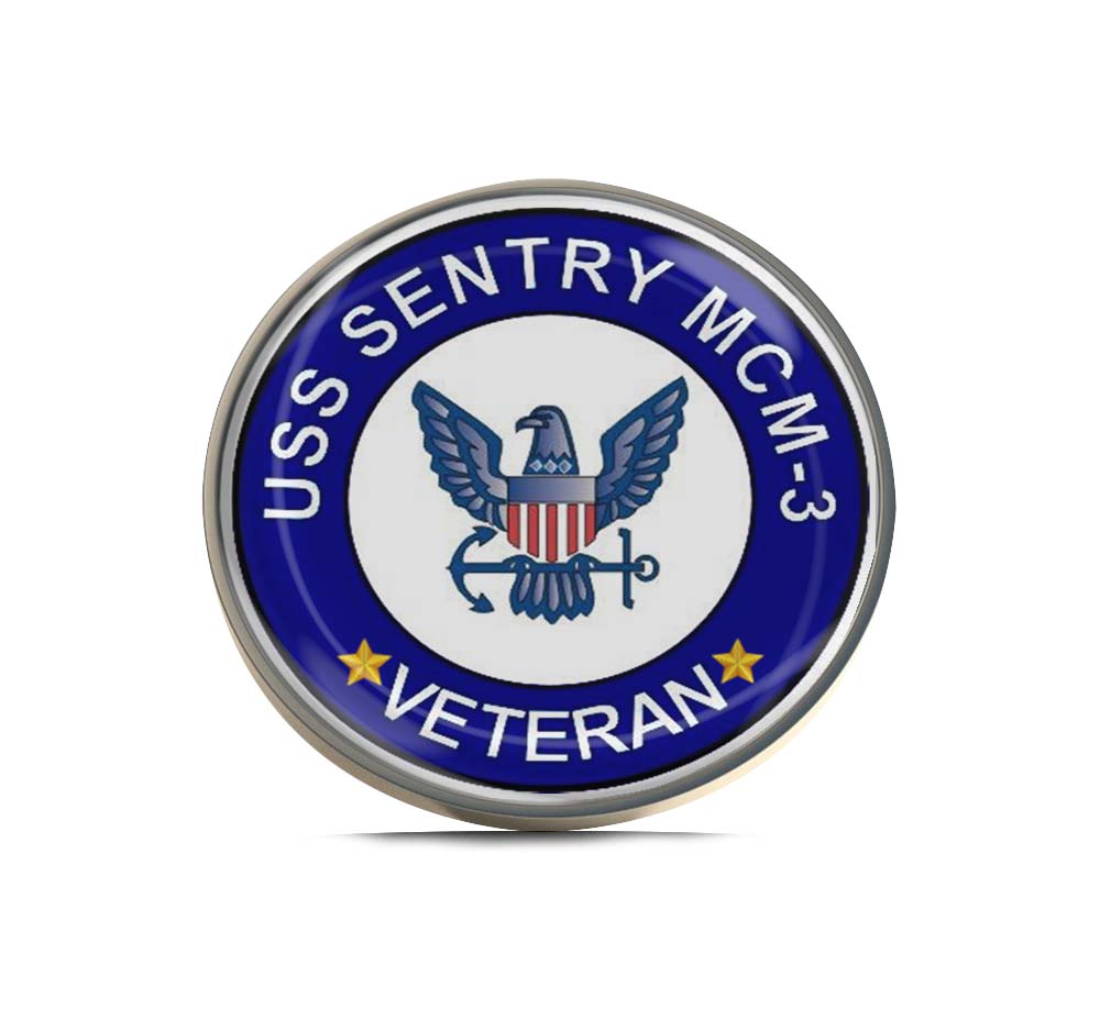 USS Sentry MCM-3 Veteran Limited Edition Lapel Pin Exclusive Metal Brooch Badge Accessories For Backpack, Clothes, Hats | Cute Gifts and Collectibles