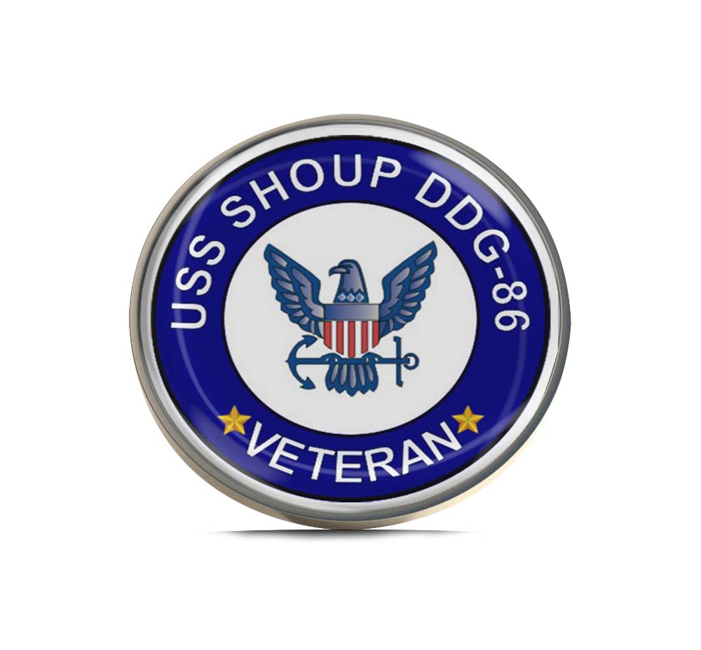 USS Shoup DDG-86 Veteran Limited Edition Lapel Pin Exclusive Metal Brooch Badge Accessories For Backpack, Clothes, Hats | Cute Gifts and Collectibles