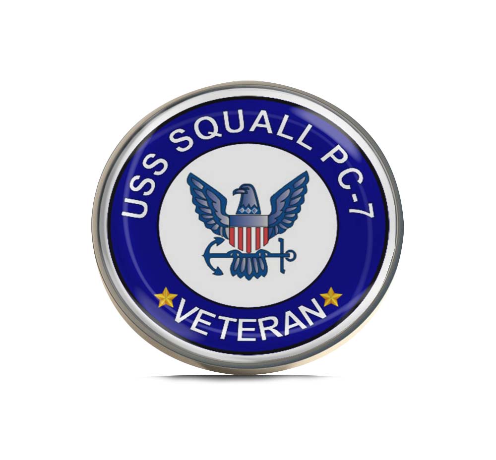 USS Squall PC-7 Veteran Limited Edition Lapel Pin Exclusive Metal Brooch Badge Accessories For Backpack, Clothes, Hats | Cute Gifts and Collectibles