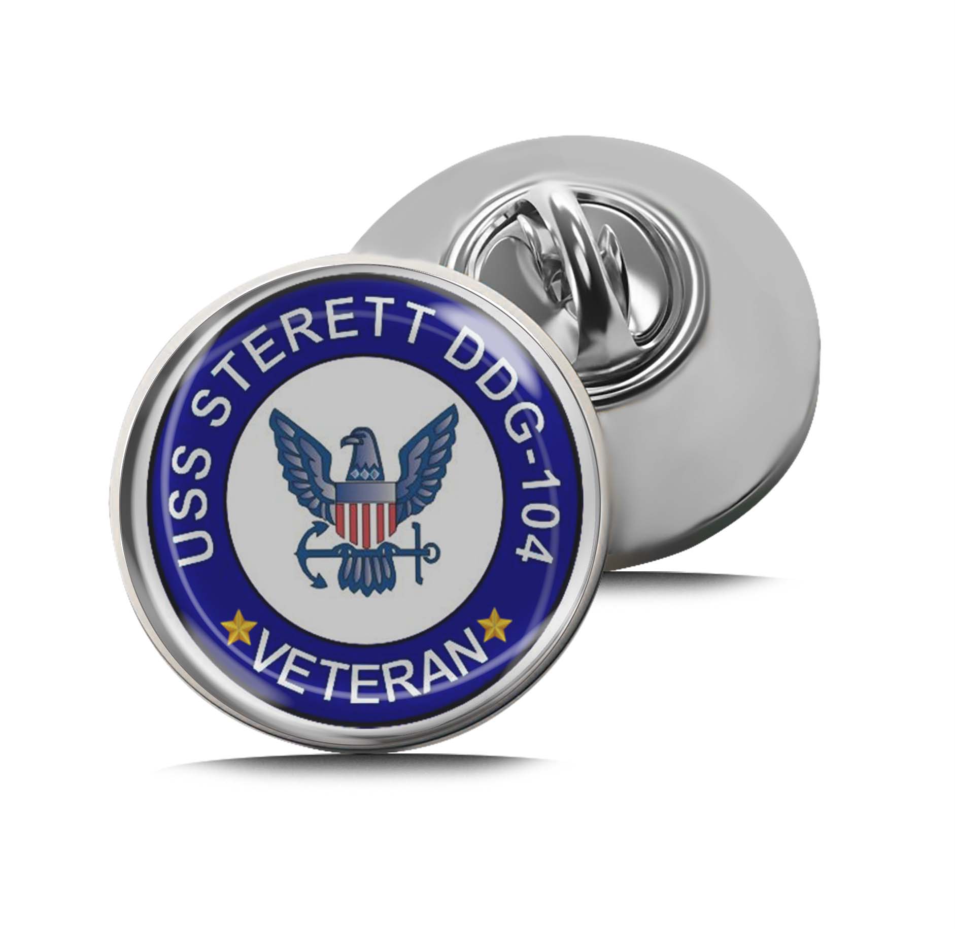 USS Sterett DDG-104 Veteran Limited Edition Lapel Pin Exclusive Metal Brooch Badge Accessories For Backpack, Clothes, Hats | Cute Gifts and Collectibles