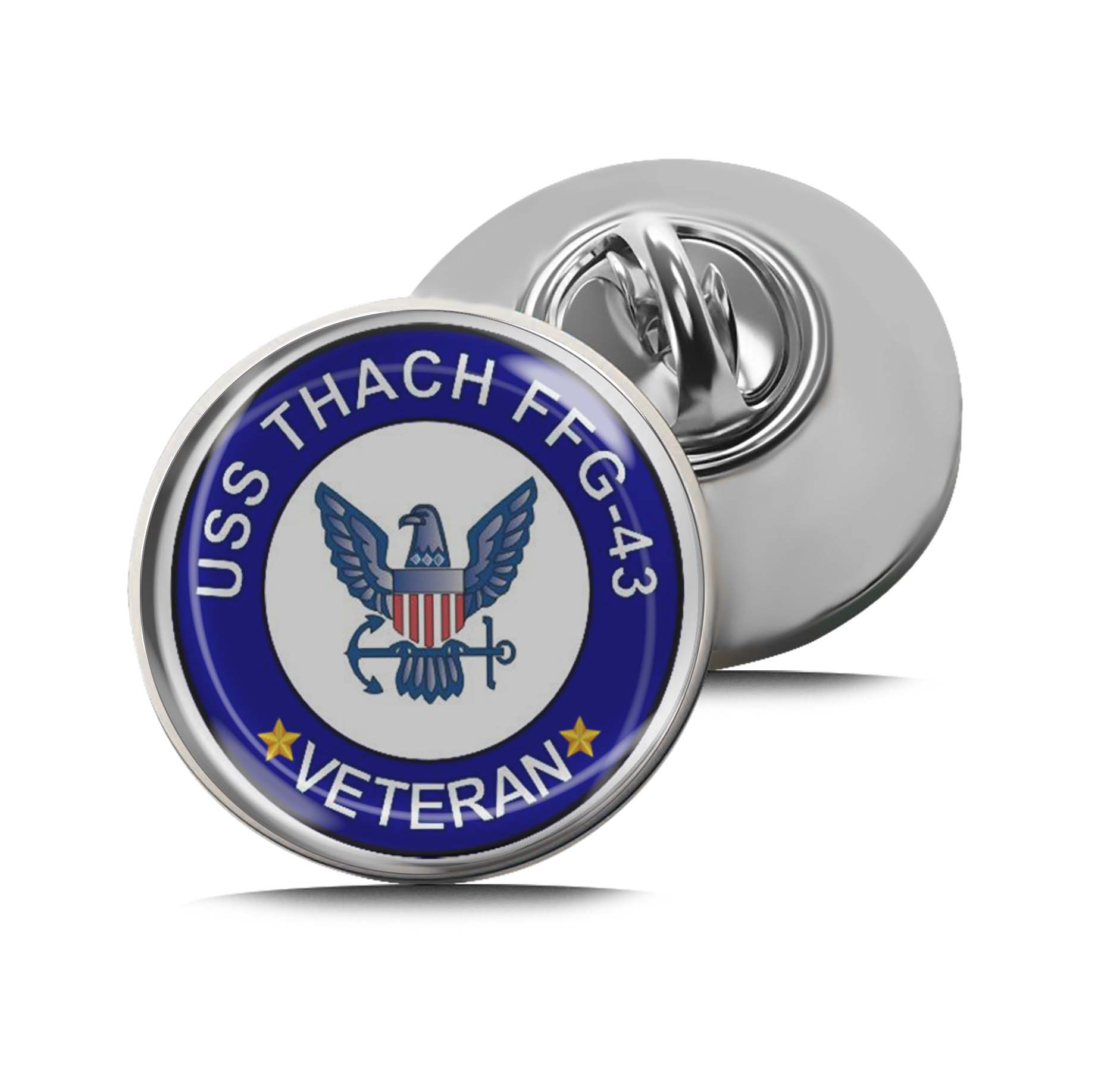 USS Thach FFG-43 Veteran Limited Edition Lapel Pin Exclusive Metal Brooch Badge Accessories For Backpack, Clothes, Hats | Cute Gifts and Collectibles