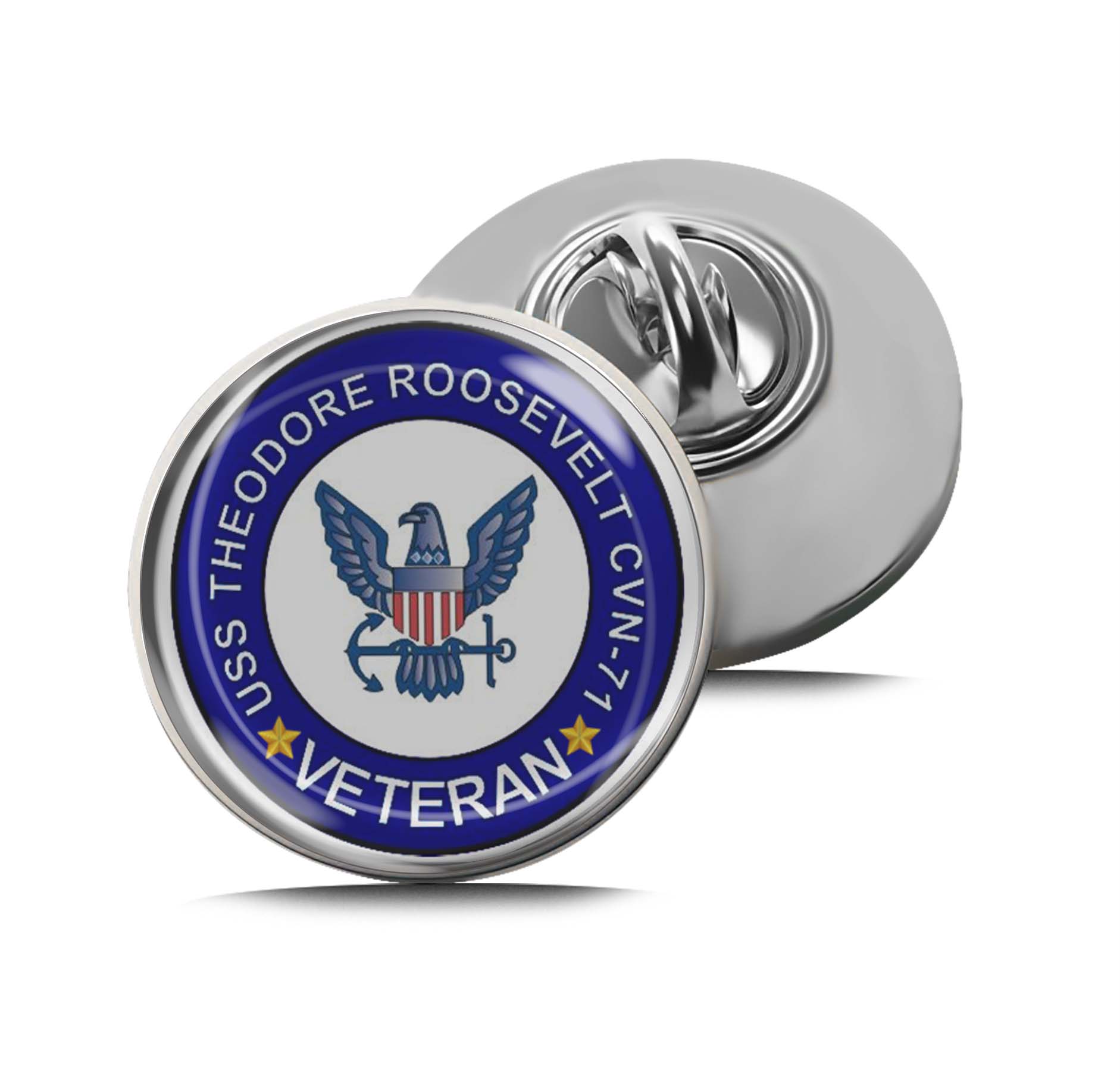 USS Theodore Roosevelt CVN-71 Veteran Limited Edition Lapel Pin Exclusive Metal Brooch Badge Accessories For Backpack, Clothes, Hats | Cute Gifts and Collectibles