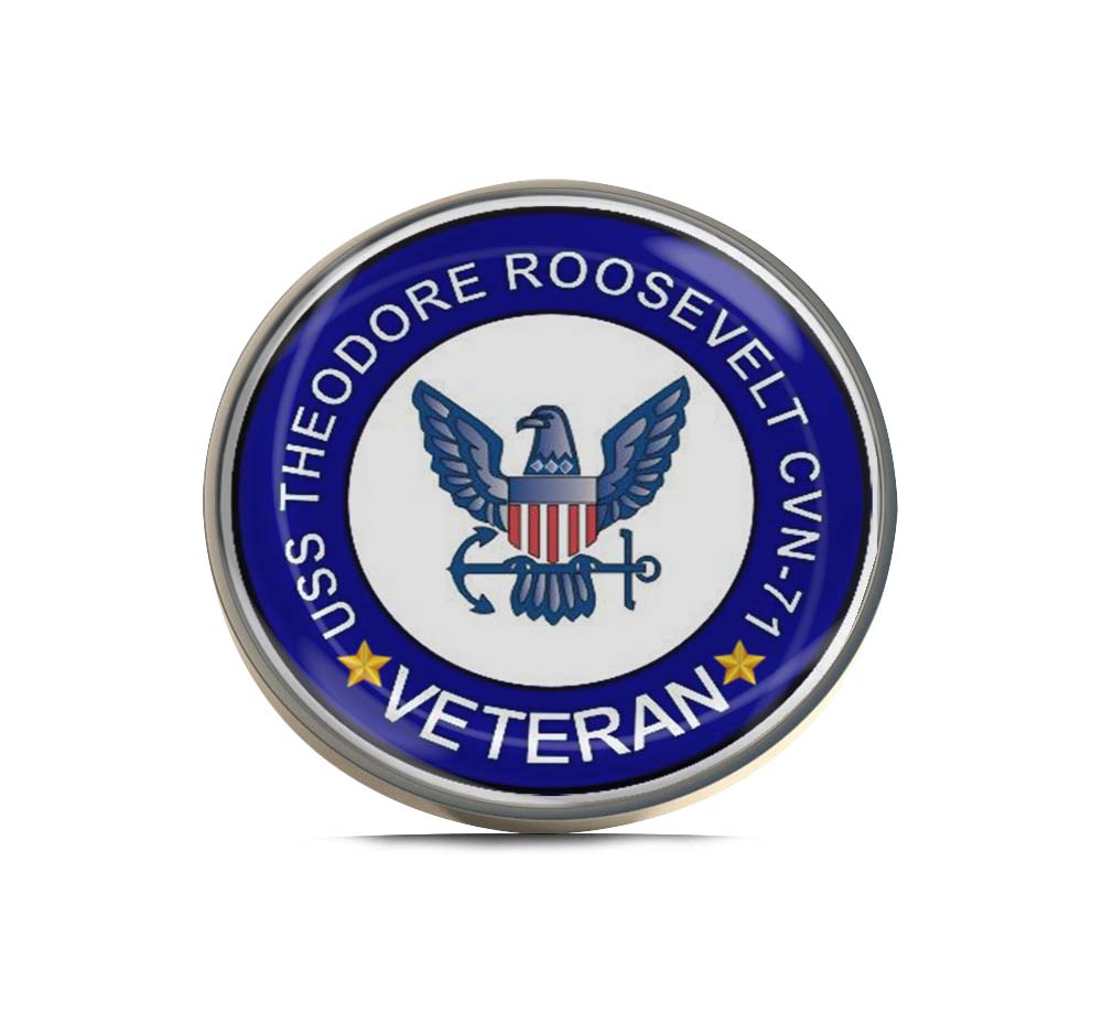 USS Theodore Roosevelt CVN-71 Veteran Limited Edition Lapel Pin Exclusive Metal Brooch Badge Accessories For Backpack, Clothes, Hats | Cute Gifts and Collectibles