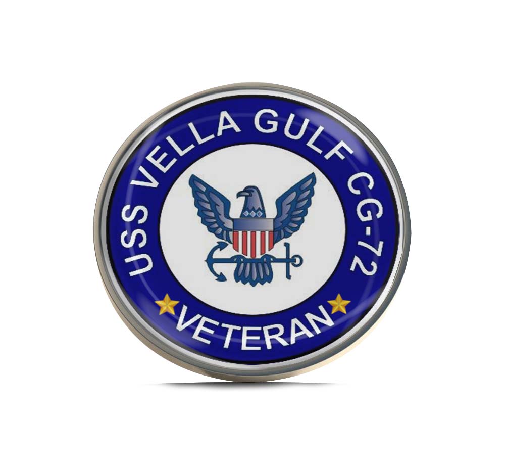 USS Vella Gulf CG-72 Veteran  Limited Edition Lapel Pin Exclusive Metal Brooch Badge Accessories For Backpack, Clothes, Hats | Cute Gifts and Collectibles