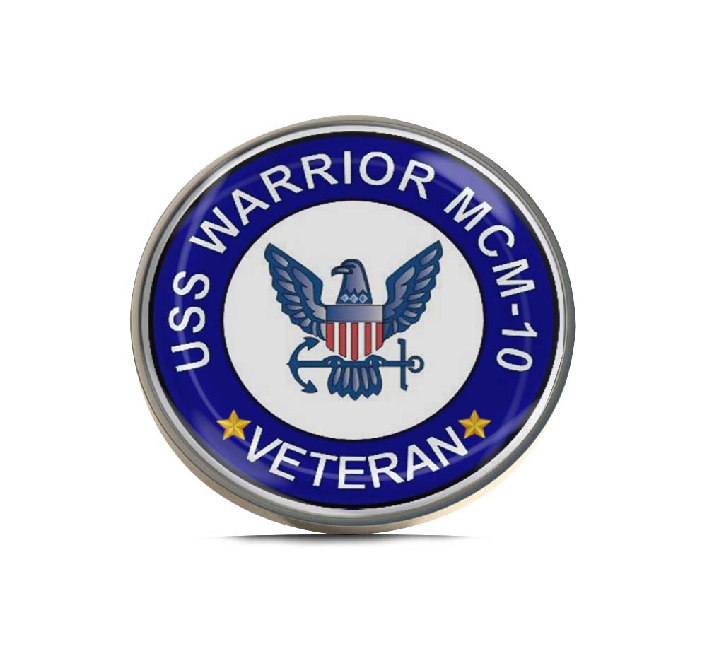 USS Warrior MCM-10 Veteran Limited Edition Lapel Pin Exclusive Metal Brooch Badge Accessories For Backpack, Clothes, Hats | Cute Gifts and Collectibles