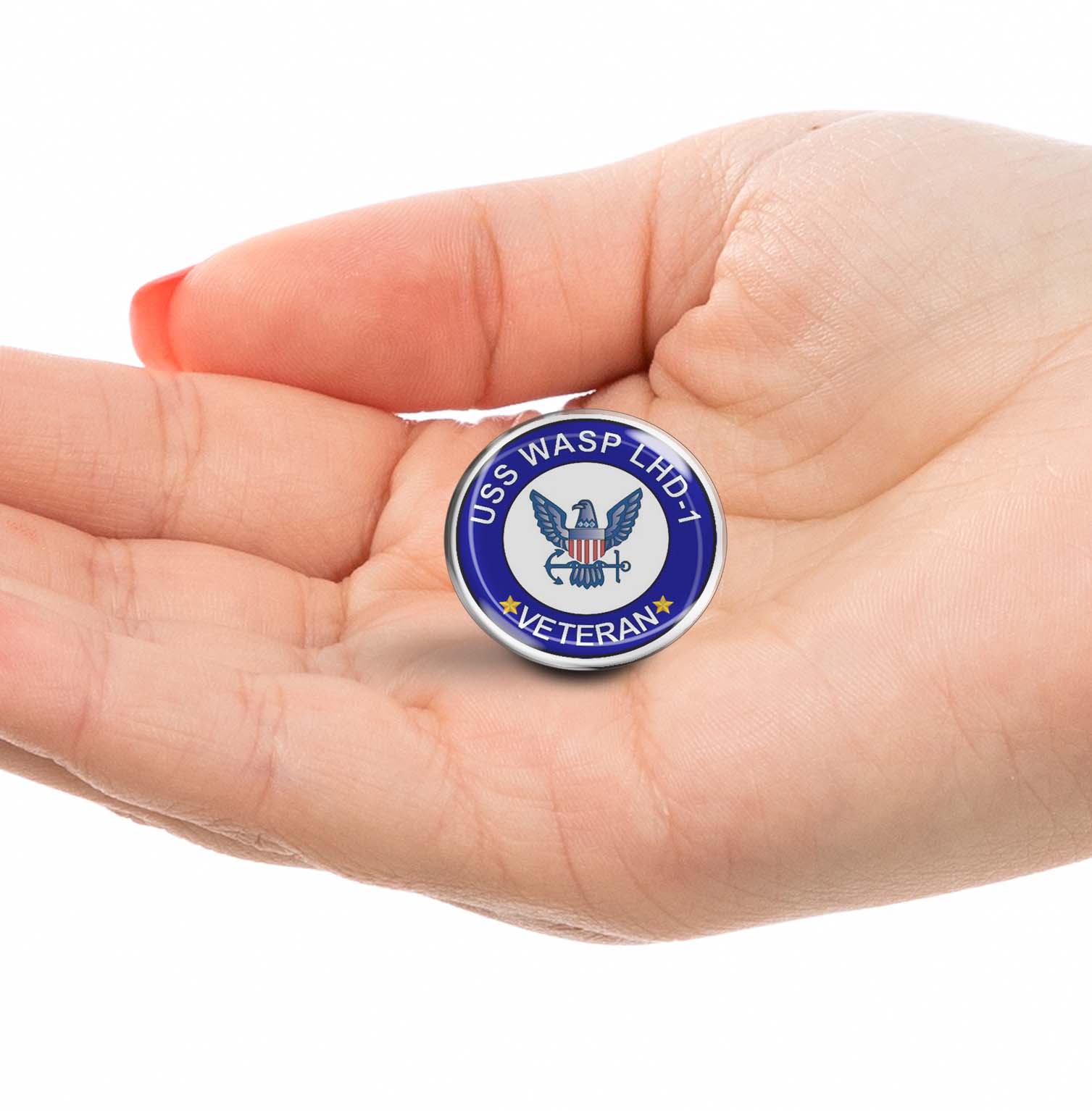 USS Wasp LHD-1 Veteran Limited Edition Lapel Pin Exclusive Metal Brooch Badge Accessories For Backpack, Clothes, Hats | Cute Gifts and Collectibles
