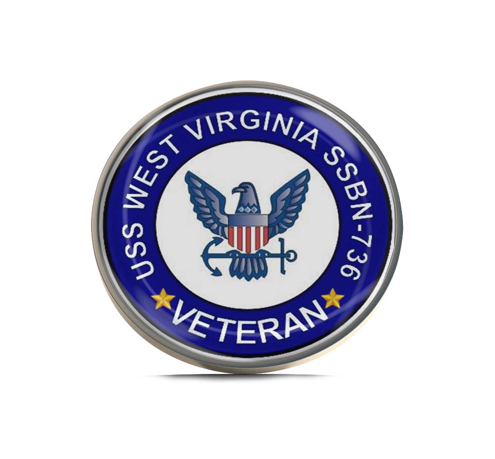 USS West Virginia SSBN-736 Veteran Limited Edition Lapel Pin Exclusive Metal Brooch Badge Accessories For Backpack, Clothes, Hats | Cute Gifts and Collectibles