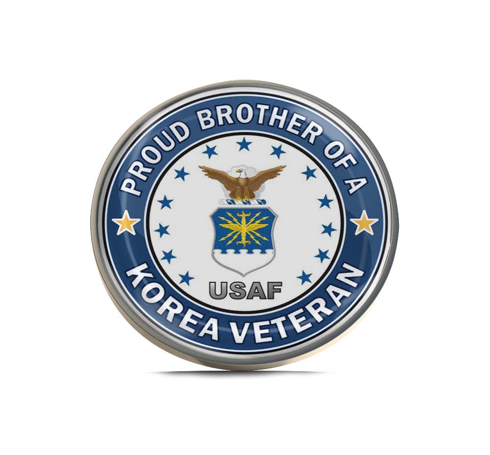 U.S. Air Force Proud Brother of a Korea Veteran Limited Edition Lapel Pin Exclusive Metal Brooch Badge Accessories For Backpack, Clothes, Hats | Cute Gifts and Collectibles