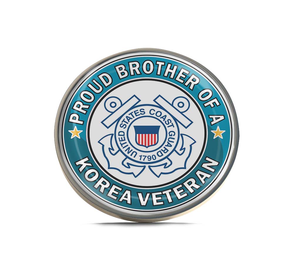 U.S. Coast Guard Proud Brother of a Korea Veteran Limited Edition Lapel Pin Exclusive Metal Brooch Badge Accessories For Backpack, Clothes, Hats | Cute Gifts and Collectibles