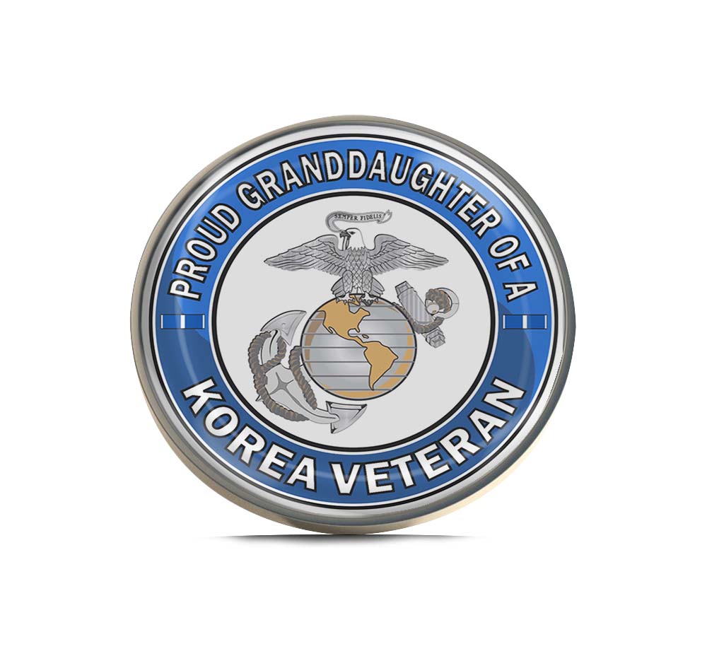U.S. Marine Corps Proud Granddaughter of a Korea Veteran Limited Edition Lapel Pin Exclusive Metal Brooch Badge Accessories For Backpack, Clothes, Hats | Cute Gifts and Collectibles