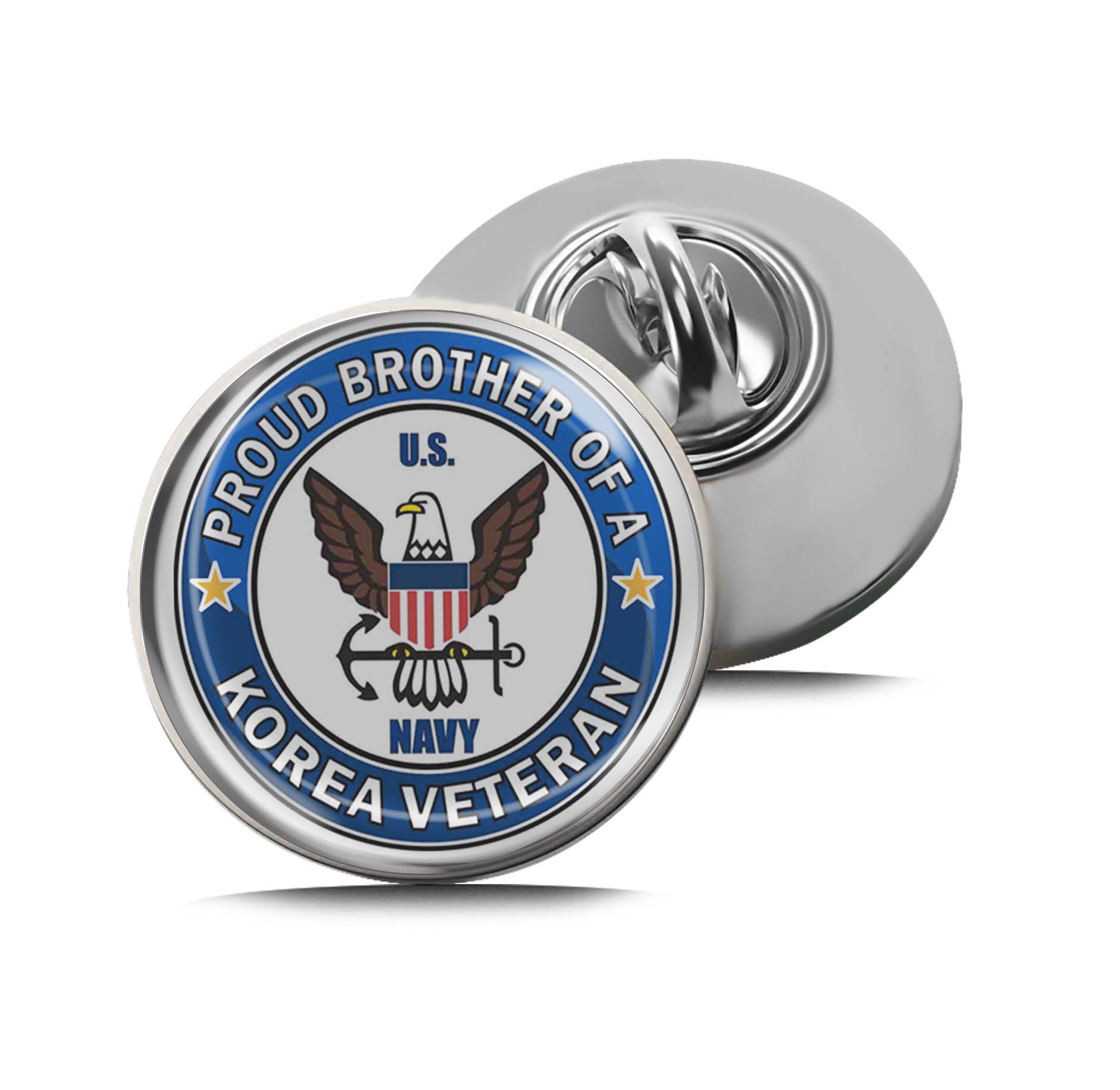 U.S. Navy Proud Brother of a Korea Veteran Limited Edition Lapel Pin Exclusive Metal Brooch Badge Accessories For Backpack, Clothes, Hats | Cute Gifts and Collectibles