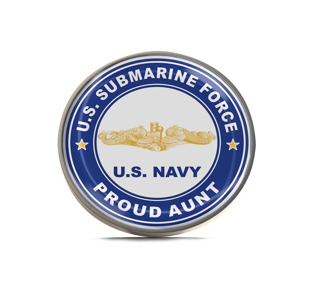 US Submarine Force Proud Aunt Gold Dolphins  Limited Edition Lapel Pin Exclusive Metal Brooch Badge Accessories For Backpack, Clothes, Hats | Cute Gifts and Collectibles